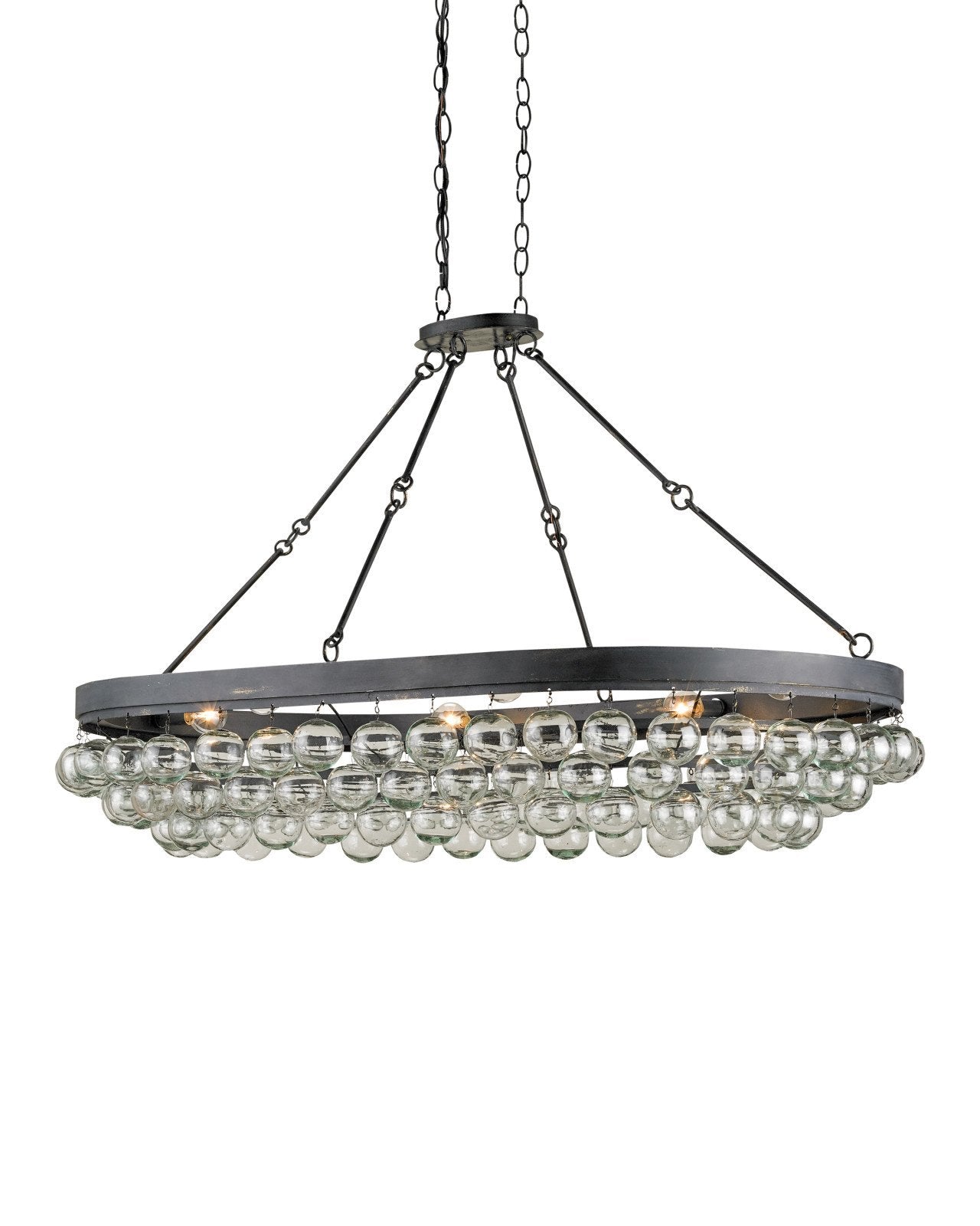 Balthazar Glass Oval Chandelier